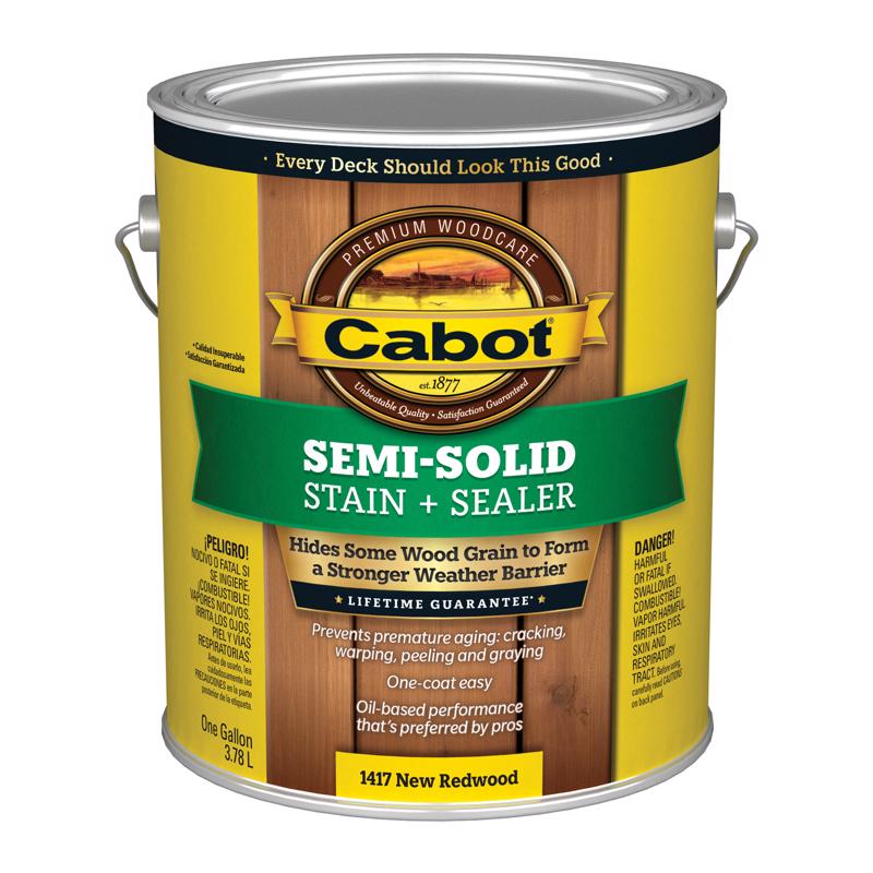 Cabot Semi-Solid Semi-Solid New Redwood Oil-Based Deck and Siding Stain 1 gal