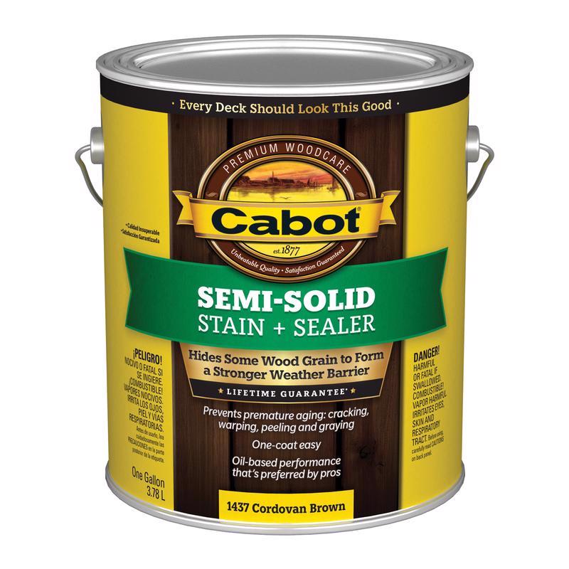 Cabot Semi-Solid Semi-Solid Cordovan Leather Oil-Based Deck and Siding Stain 1 gal