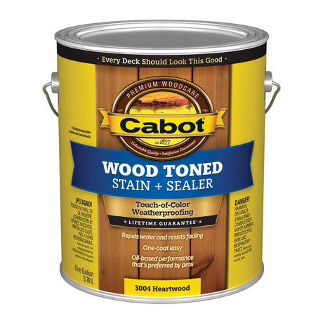Cabot Wood Toned Transparent Heartwood Oil-Based Deck and Siding Stain 1 gal
