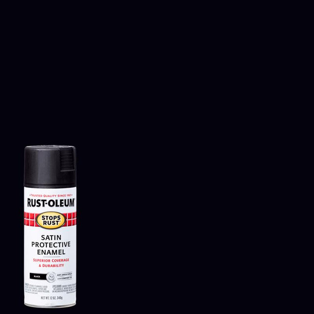 SPRAYPAINT SATN BLK 12OZ