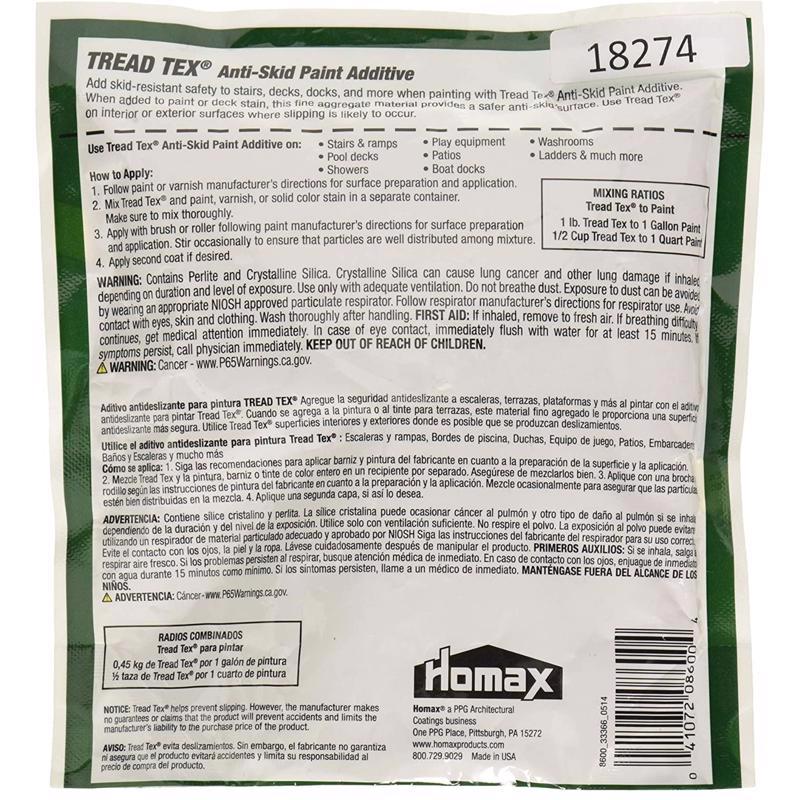 Homax Tread Tex White Anti-Skid Paint Additive 16 oz