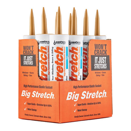 Sashco Big Stretch Almond Elastomeric Acrylic Latex Door/Siding/ Window Caulk 10.5 oz