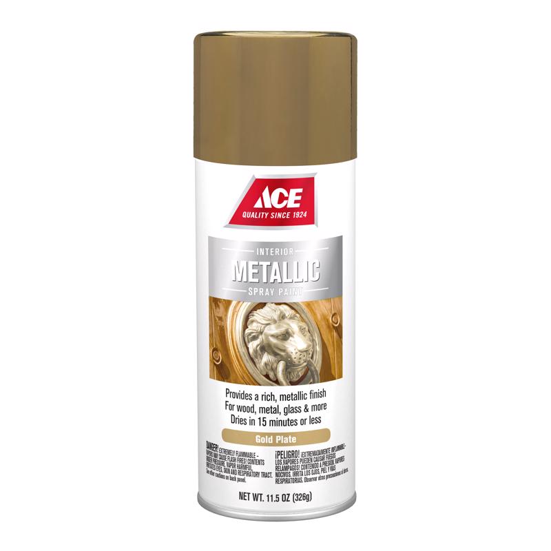 Ace Metallic Gold Plate Spray Paint 11.5 oz