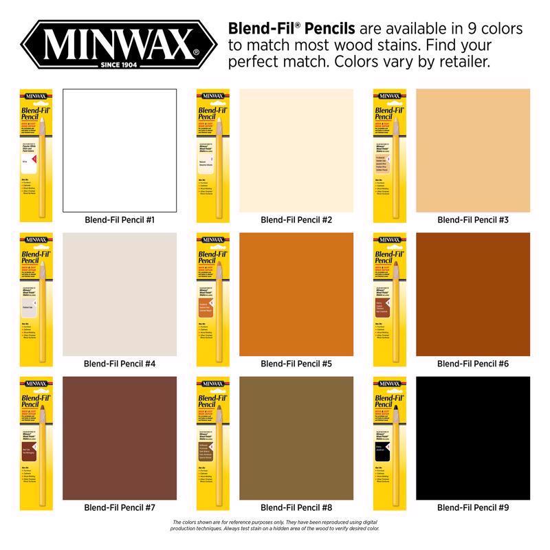 Minwax Blend-Fil No.3 Fruitwood, Golden Oak Wood Pencil 0.8 oz
