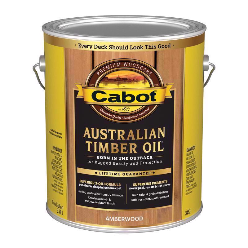 Cabot Australian Timber Oil Transparent Amberwood Oil-Based Australian Timber Oil 1 gal