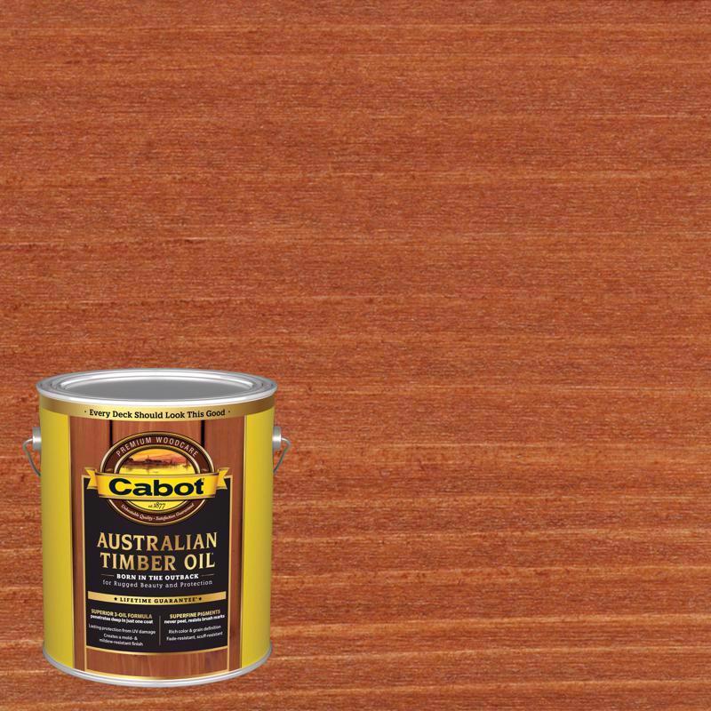 Cabot Australian Timber Oil Wood Stain and Protector, Mahogany Flame, 1 Gallon