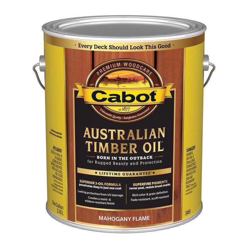 Cabot Australian Timber Oil Transparent Mahogany Flame Oil-Based Australian Timber Oil 1 gal