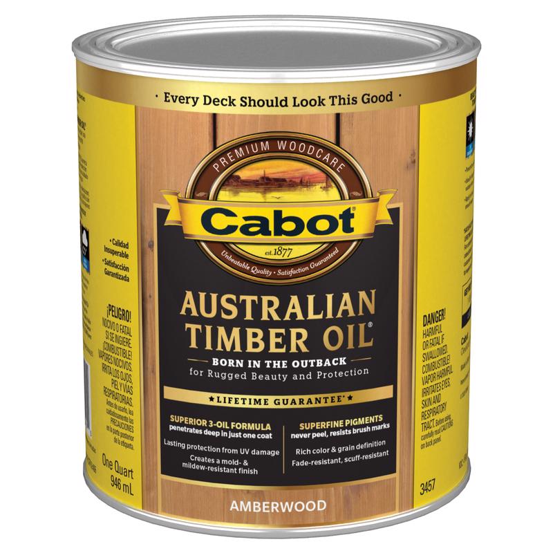 Cabot Australian Timber Oil Transparent Amberwood Oil-Based Australian Timber Oil 1 qt