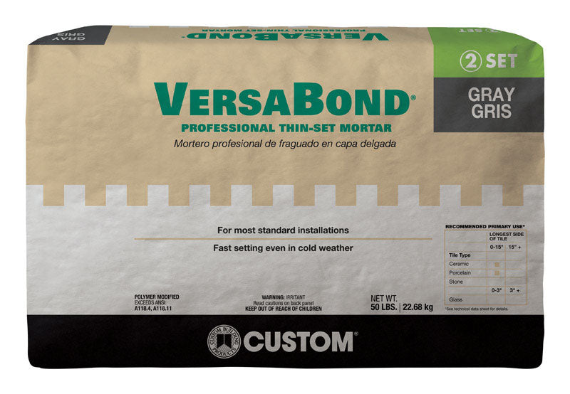 Custom Building Products VersaBond Gray Thin-Set Mortar 50 lb