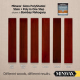 Minwax PolyShades Semi-Transparent Gloss Bombay Mahogany Stain/Polyurethane Finish 0.5 pt