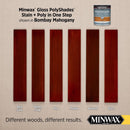 Minwax PolyShades Semi-Transparent Gloss Bombay Mahogany Stain/Polyurethane Finish 0.5 pt