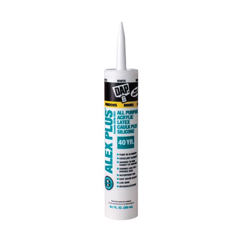 Dap 18152 12 Pack 10.1 oz. Alex Plus Acrylic Latex Caulk Plus Silicone, White