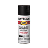 Rust-Oleum Stops Rust Semi-Gloss Black Spray Paint 12 oz