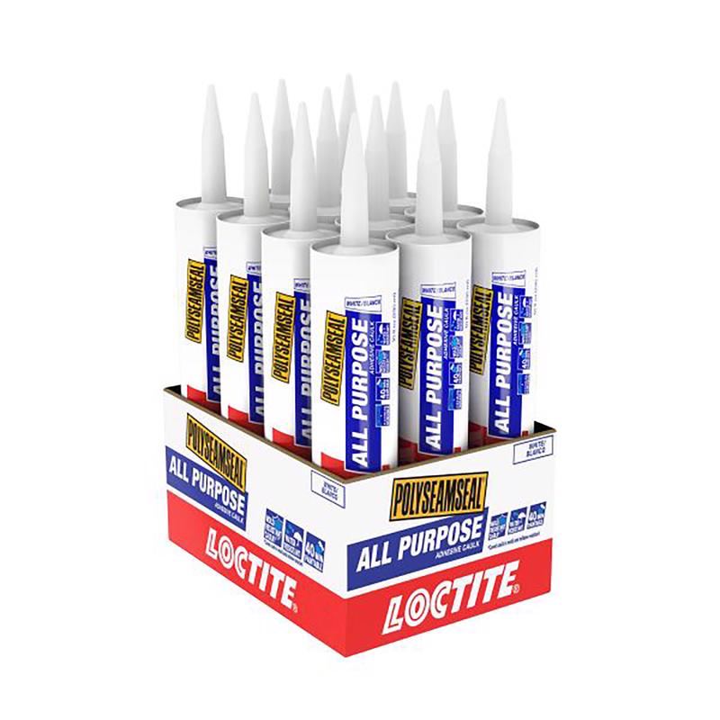 Loctite Polyseamseal White Acrylic Latex All Purpose Adhesive Caulk 10 oz