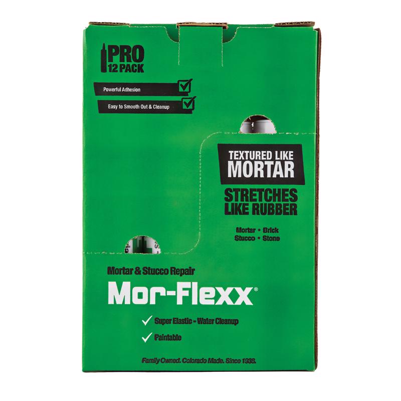 Sashco Mor-Flexx Gray Elastomeric Acrylic Latex Mortar and Stucco Repair Caulk 10.5 oz