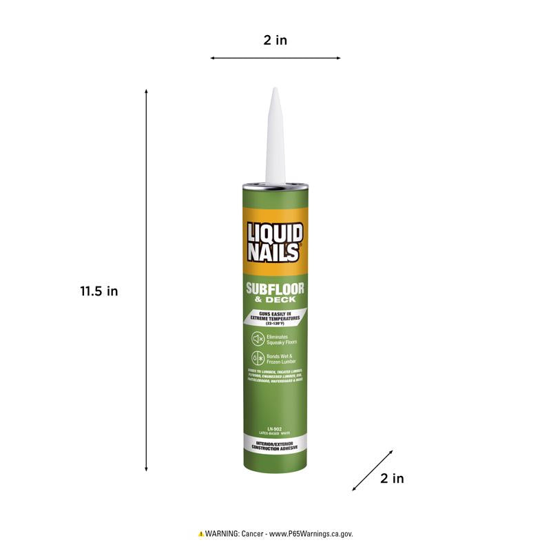 Liquid Nails Subfloor & Deck Acrylic Latex Construction Adhesive 10 oz