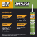 Liquid Nails Subfloor & Deck Acrylic Latex Construction Adhesive 10 oz