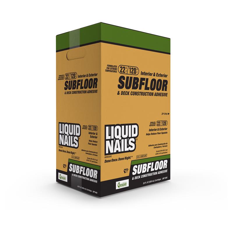 Liquid Nails Subfloor & Deck Acrylic Latex Construction Adhesive 28 oz