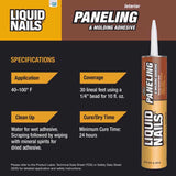 Liquid Nails Paneling & Molding High Strength Latex Adhesive 10 oz