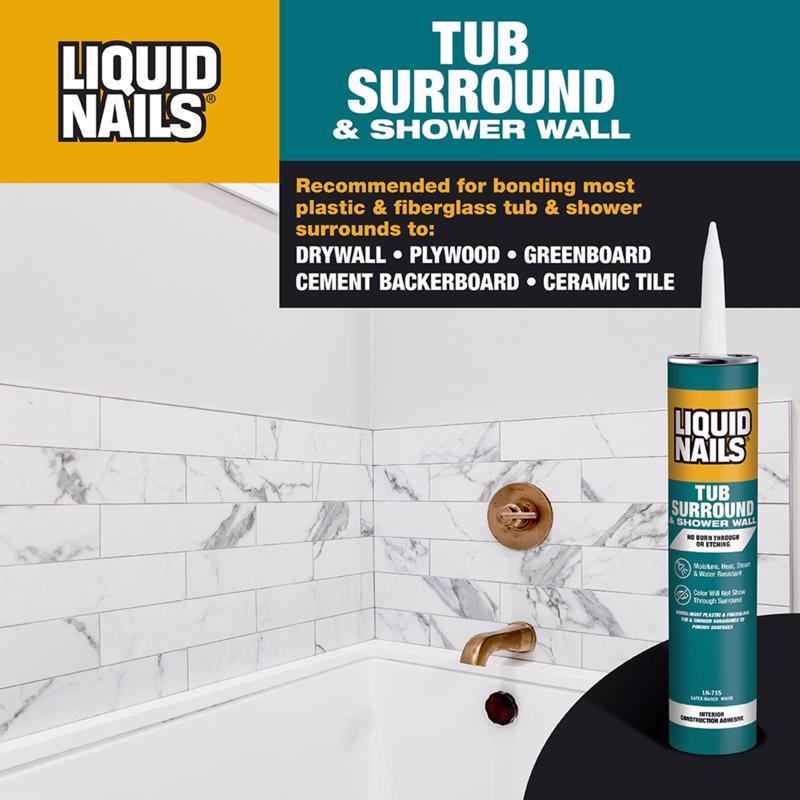 Liquid Nails Tub Surround & Shower Wall High Strength Latex Adhesive 10 oz