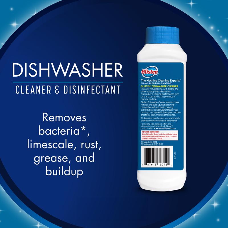 Glisten Dishwasher Magic Lemon Scent Cleaner and Disinfectant 12 oz 1 pk