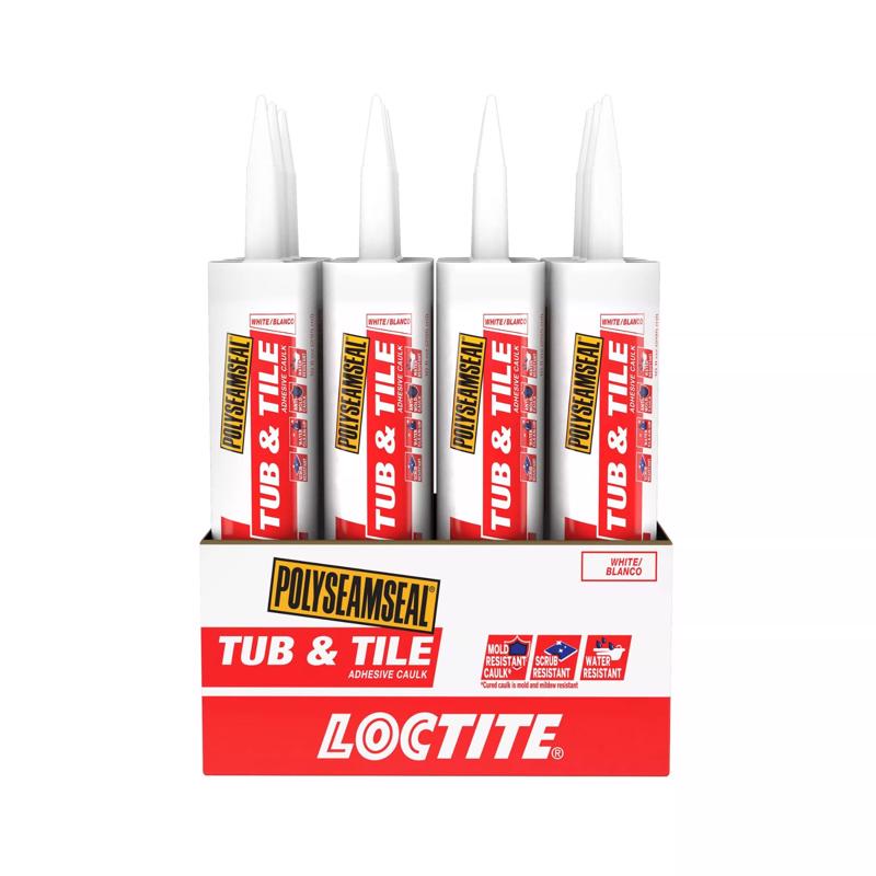 Loctite Polyseamseal White Acrylic Latex Tub and Tile Adhesive Caulk 10 oz