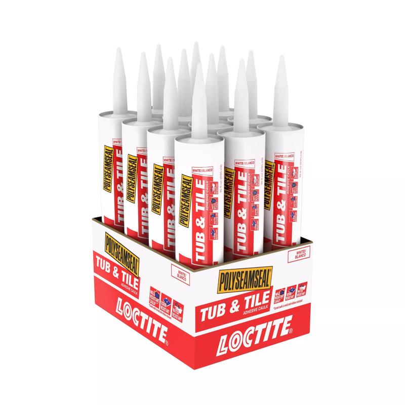 Loctite Polyseamseal White Acrylic Latex Tub and Tile Adhesive Caulk 10 oz