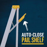 Werner 4 ft. H Aluminum Step Ladder Type II 225 lb. capacity