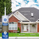 GE Advanced White Silicone 2 Window and Door Caulk Sealant 10.1 oz