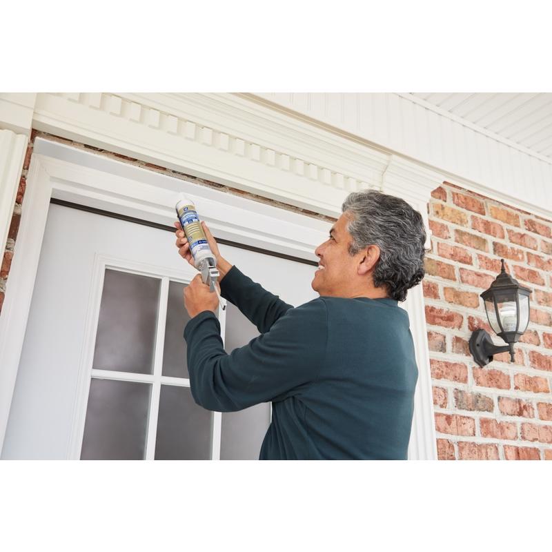 GE Advanced White Silicone 2 Window and Door Caulk Sealant 10.1 oz