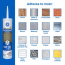 GE Advanced White Silicone 2 Window and Door Caulk Sealant 10.1 oz