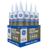 GE Advanced Clear Silicone 2 Window and Door Caulk Sealant 10.1 oz