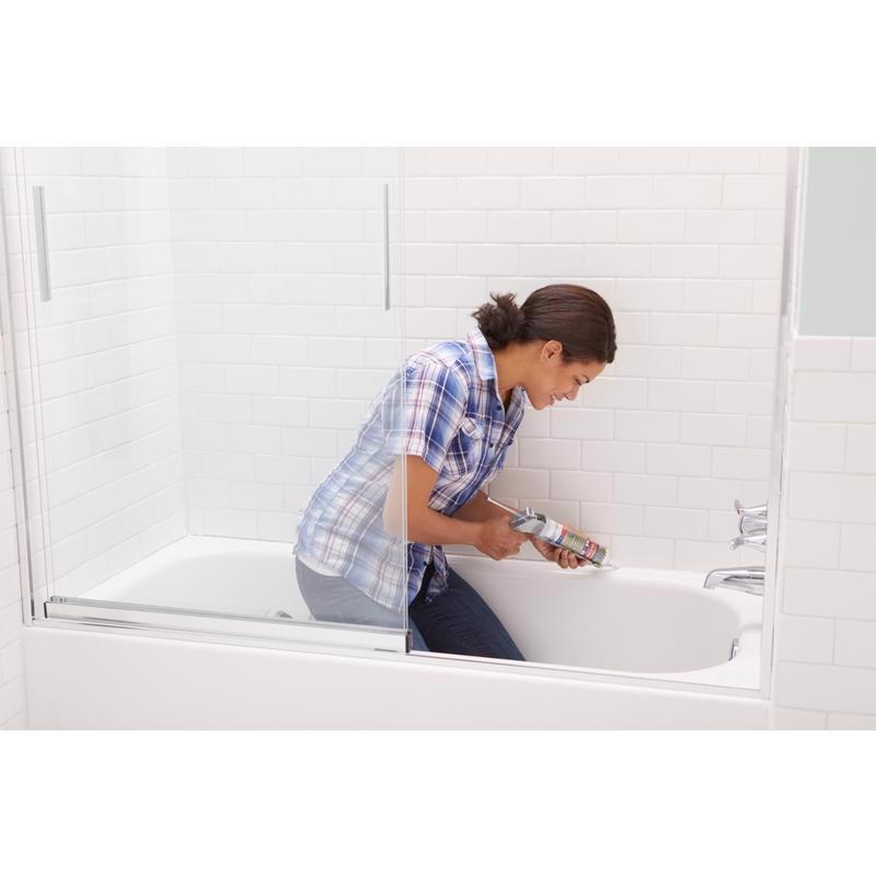 GE Advanced White Silicone 2 Kitchen and Bath Caulk Sealant 10.1 oz