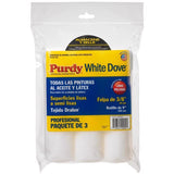 Purdy White Dove Woven Fabric 9 in. W X 3/8 in. Paint Roller Cover 3 pk