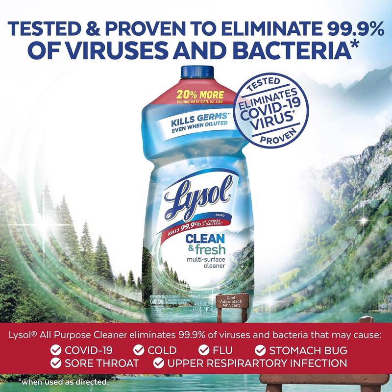 Lysol Clean and Fresh Cool Adirondack Air Scent Multi-Purpose Cleaner 40 oz 1 pk