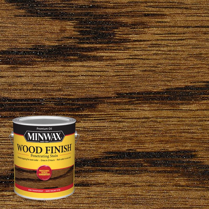 Minwax Wood Finish Semi-Transparent Dark Walnut Oil-Based Penetrating Stain 1 gal