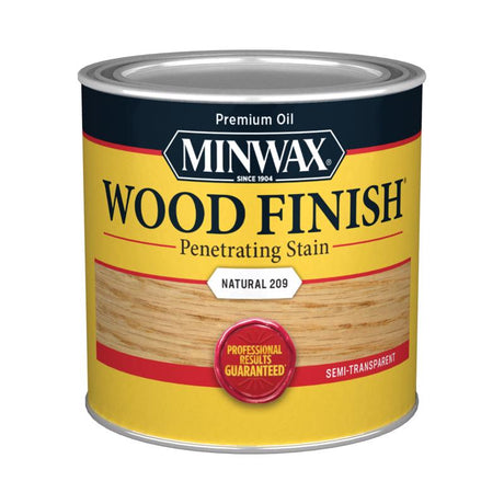 Minwax Wood Finish Semi-Transparent Natural Oil-Based Penetrating Wood Stain 0.5 pt