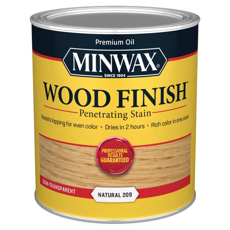 Minwax Wood Finish Semi-Transparent Natural Oil-Based Penetrating Wood Stain 1 qt