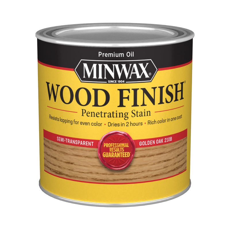 Minwax Wood Finish Semi-Transparent Golden Oak Oil-Based Penetrating Wood Stain 0.5 pt