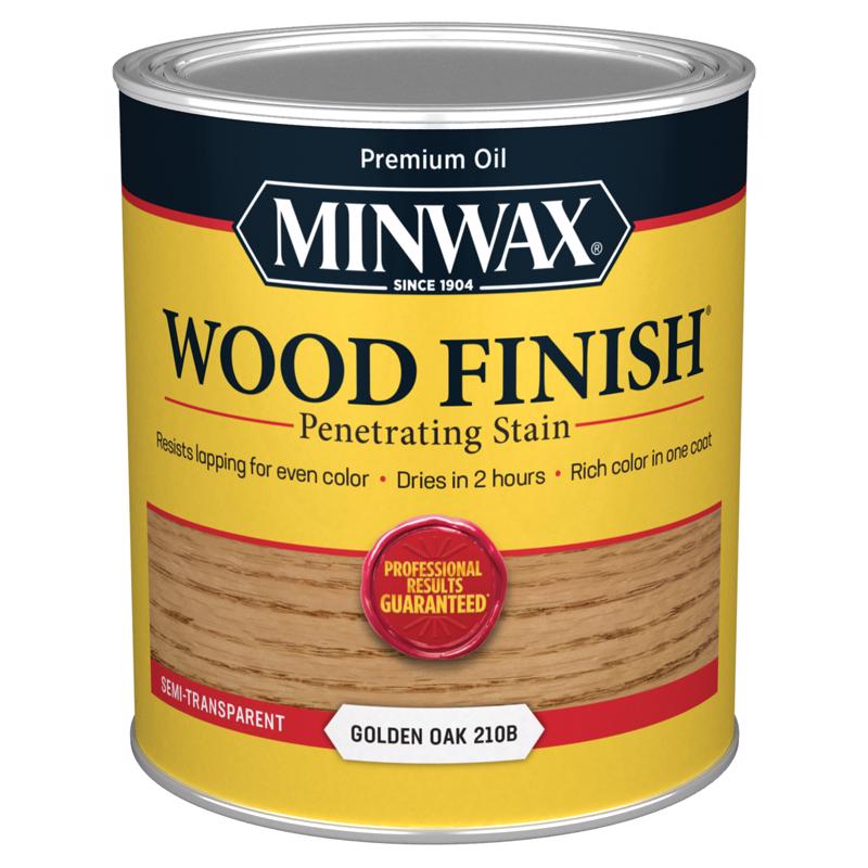 Minwax Wood Finish Semi-Transparent Golden Oak Oil-Based Penetrating Wood Stain 1 qt