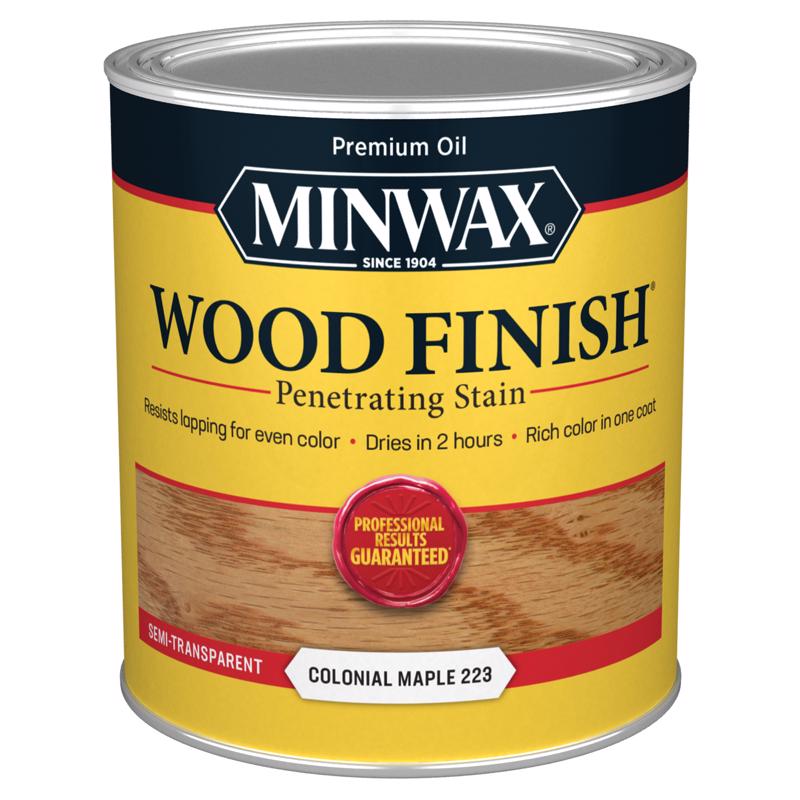 Minwax Wood Finish Semi-Transparent Colonial Maple Oil-Based Penetrating Wood Stain 1 qt