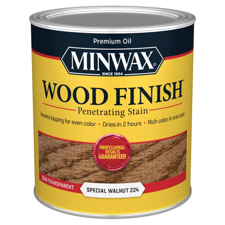 Minwax Wood Finish Semi-Transparent Special Walnut Oil-Based Penetrating Wood Stain 1 qt