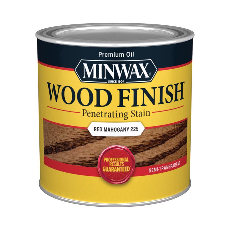 Minwax Wood Finish Semi-Transparent Red Mahogany Oil-Based Penetrating Wood Stain 0.5 pt