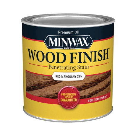 Minwax Wood Finish Semi-Transparent Red Mahogany Oil-Based Penetrating Wood Stain 0.5 pt