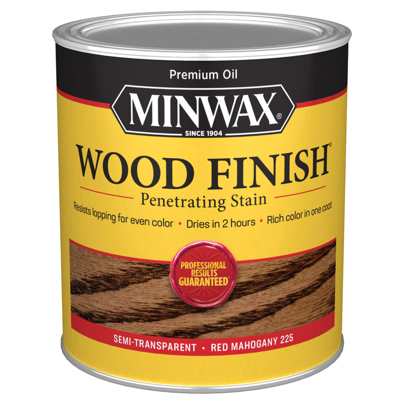Minwax Wood Finish Semi-Transparent Red Mahogany Oil-Based Penetrating Wood Stain 1 qt