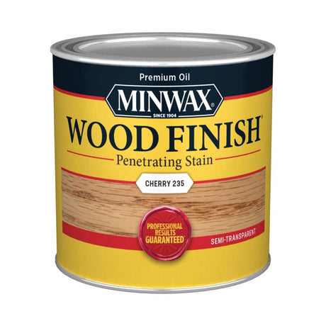 Minwax Wood Finish Semi-Transparent Cherry Oil-Based Penetrating Wood Stain 0.5 pt