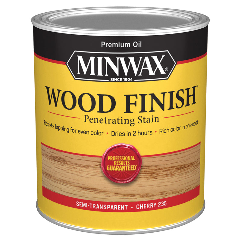 Minwax Wood Finish Semi-Transparent Cherry Oil-Based Penetrating Wood Stain 1 qt