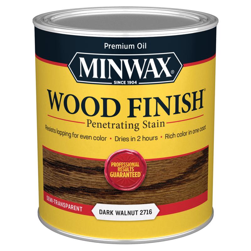 Minwax Wood Finish Semi-Transparent Dark Walnut Oil-Based Penetrating Wood Stain 1 qt