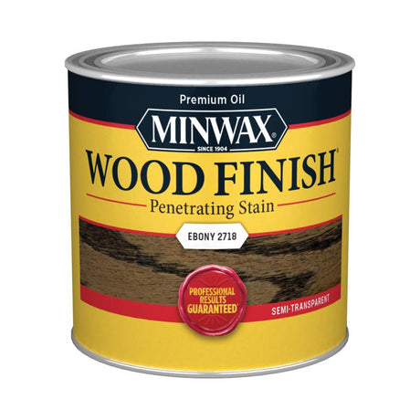 Minwax Wood Finish Semi-Transparent Ebony Oil-Based Penetrating Wood Stain 0.5 pt
