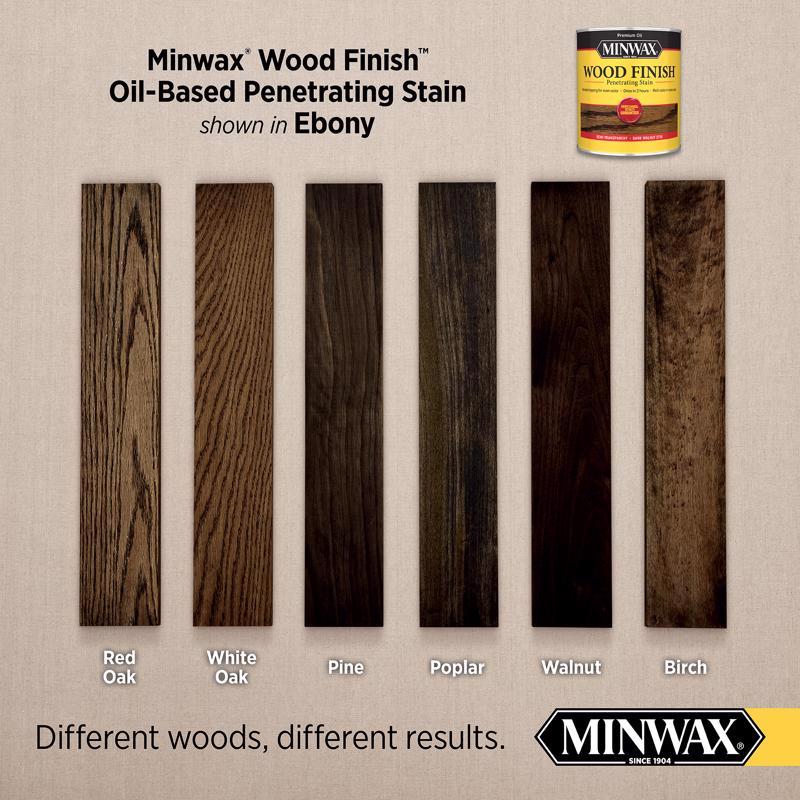 Minwax Wood Finish Semi-Transparent Ebony Oil-Based Penetrating Wood Stain 0.5 pt